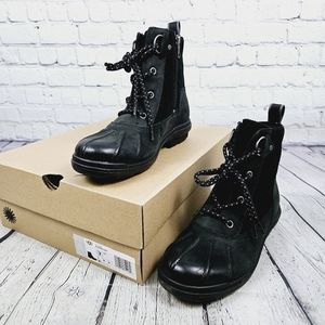 UGG | Hapsburg leather & suede laceup side zip waterproof duck boots